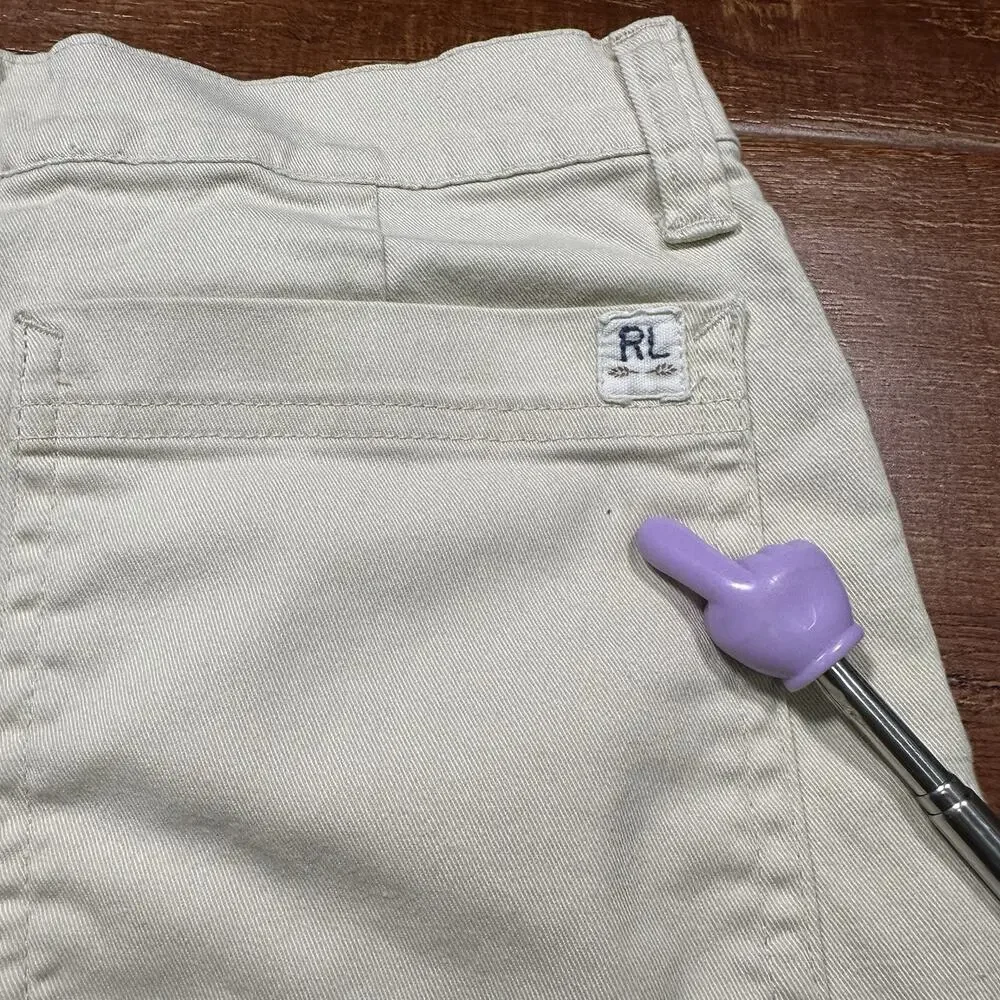 Vintage Ralph Lauren Chino Pants Youth Girls 12 Beige Ankle Ties Western Boho